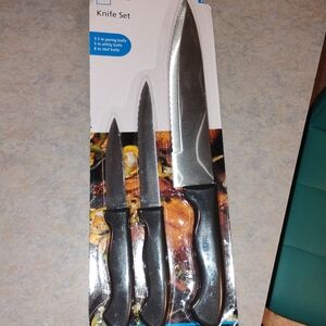 Premium Black Knife Set - 3 Piece